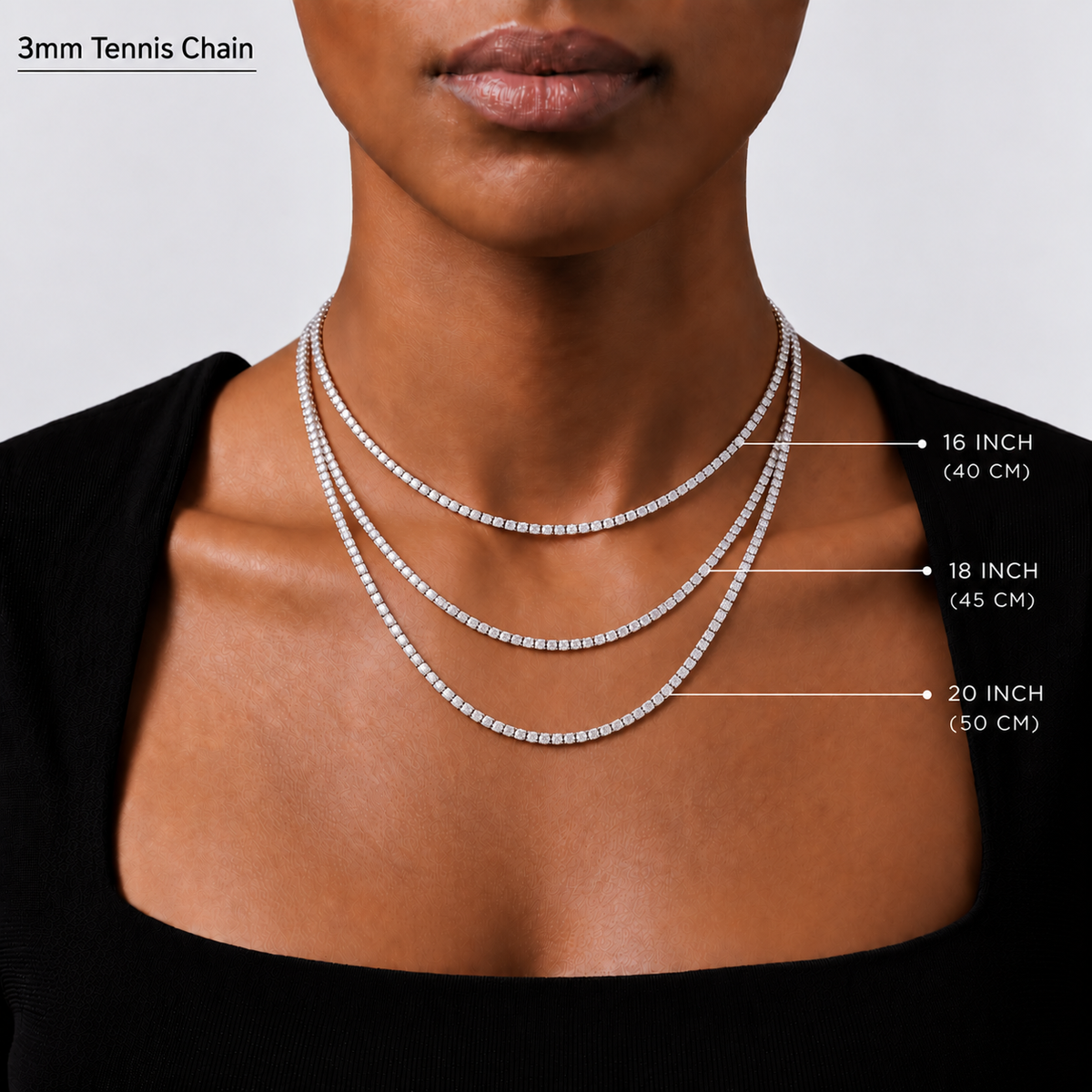 Moissanite Cross Chain