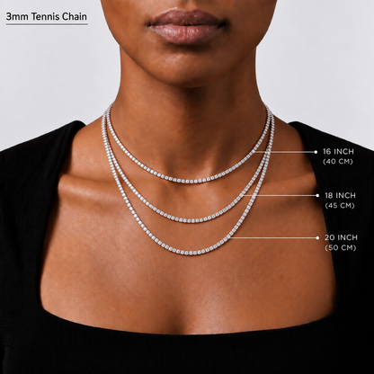 Moissanite Cross Chain