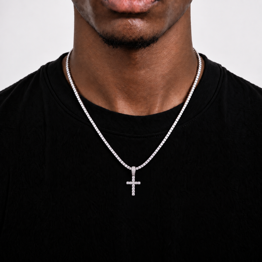 Moissanite Cross Chain