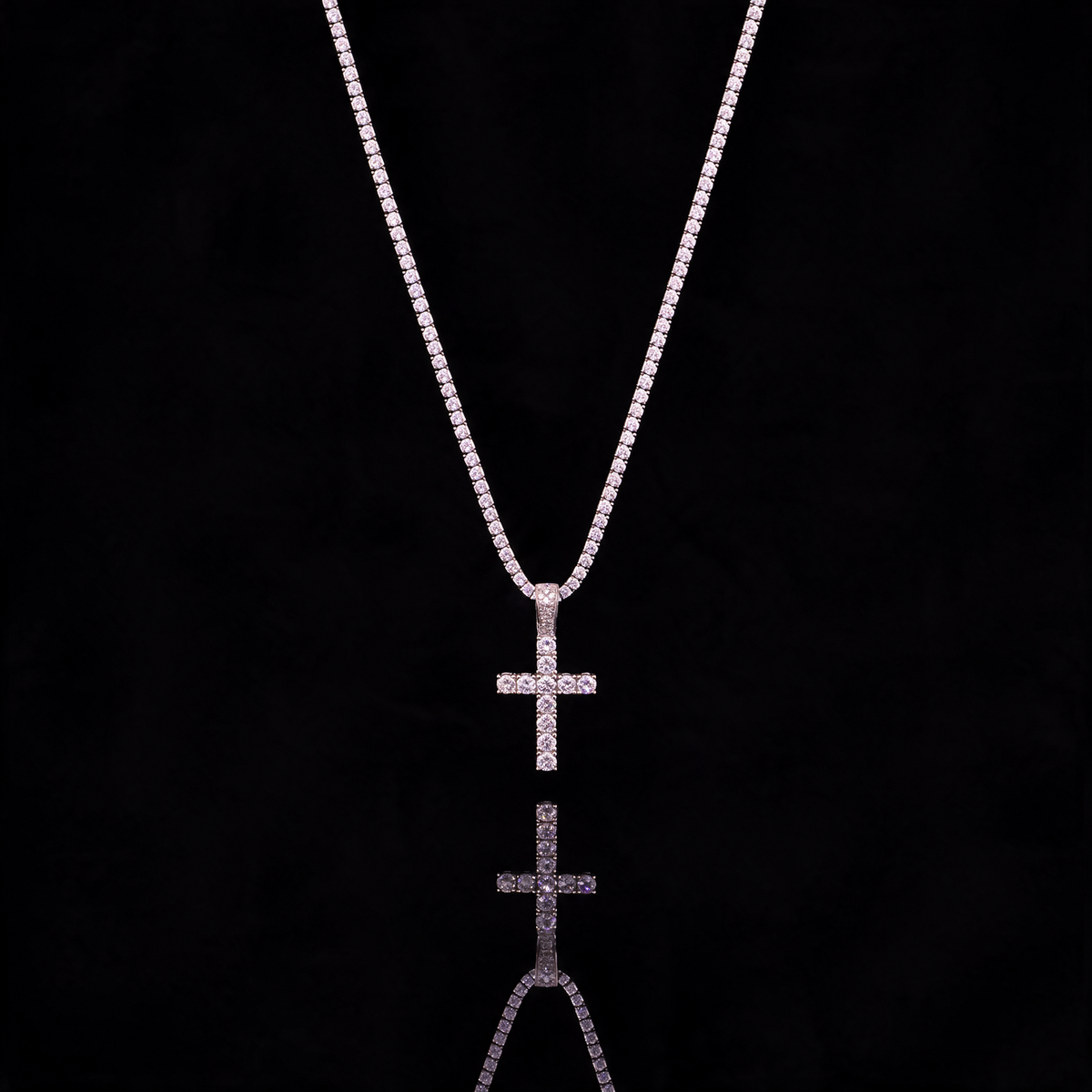 Moissanite Cross Chain