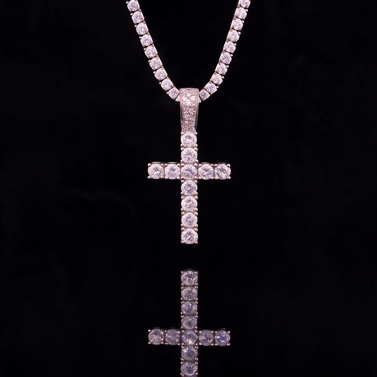 Moissanite Cross Chain
