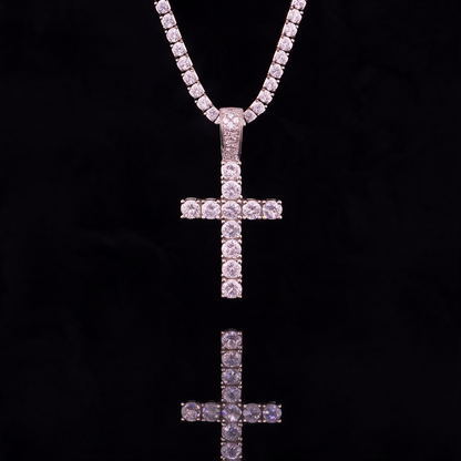 Moissanite Cross Chain